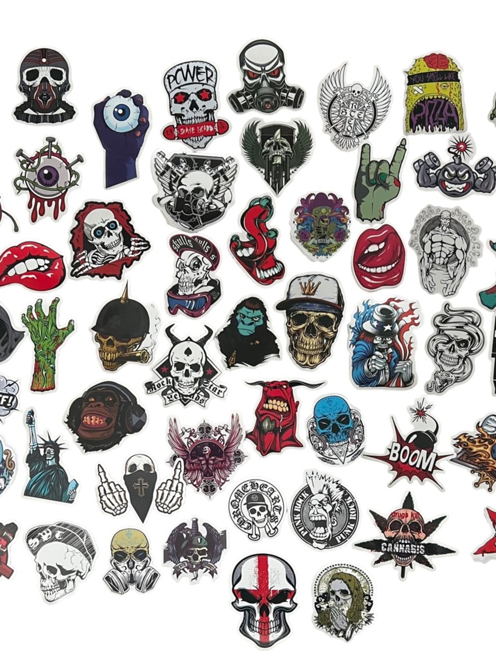 Assorted Skull & Gothic Sticker Pack - Multicolor